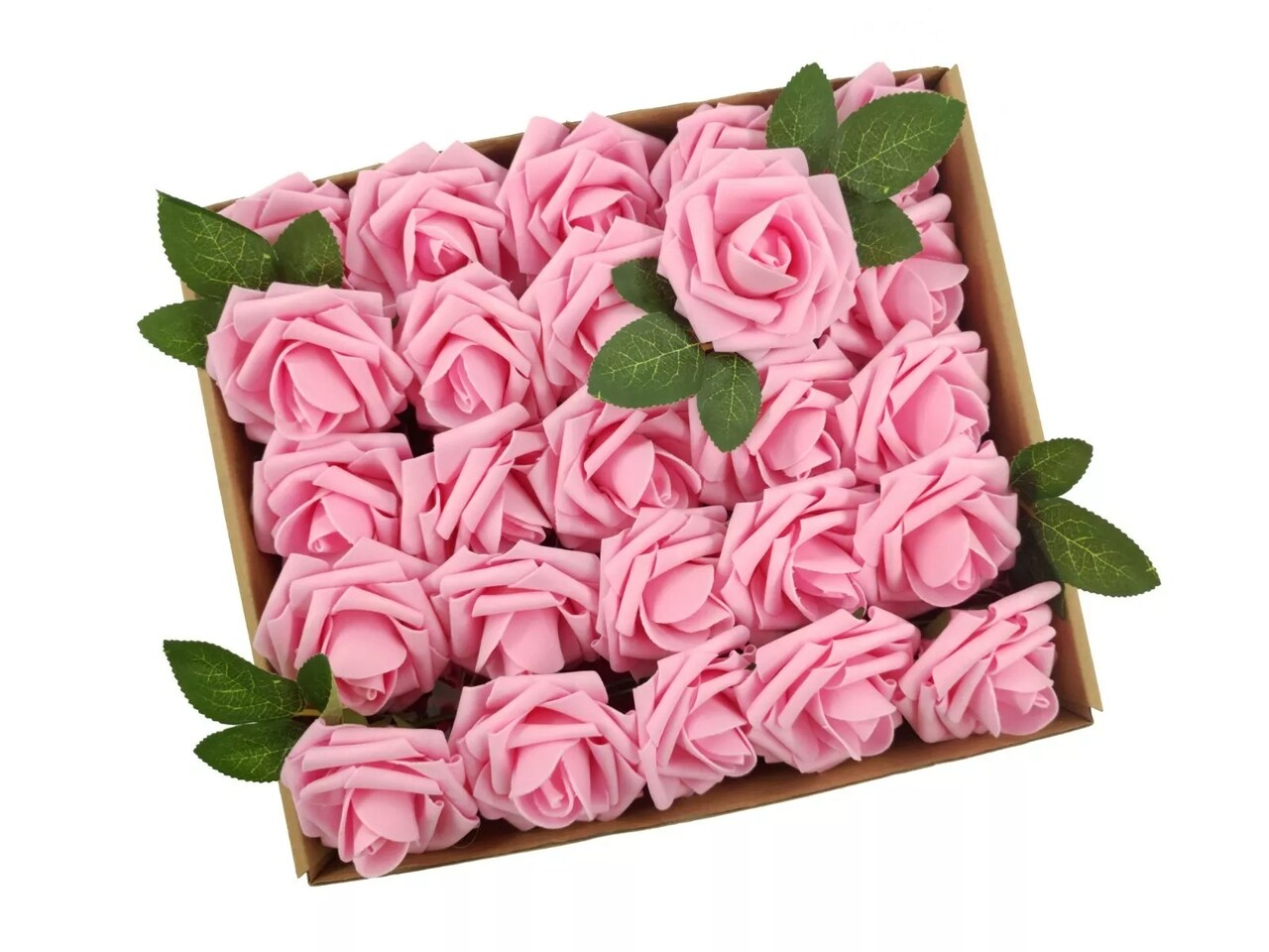 25pcs Artificial Flowers Real Looking Foam Roses Decoration DIY